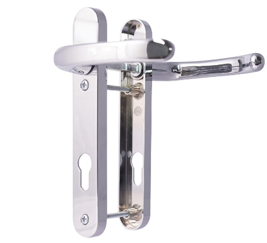 Short Backplate Chrome Lever Lever Door Handle