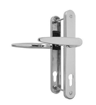Long Backplate Chrome Lever Lever Door Handle