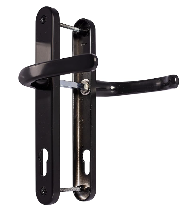 Long Backplate Black Lever Lever Door Handle