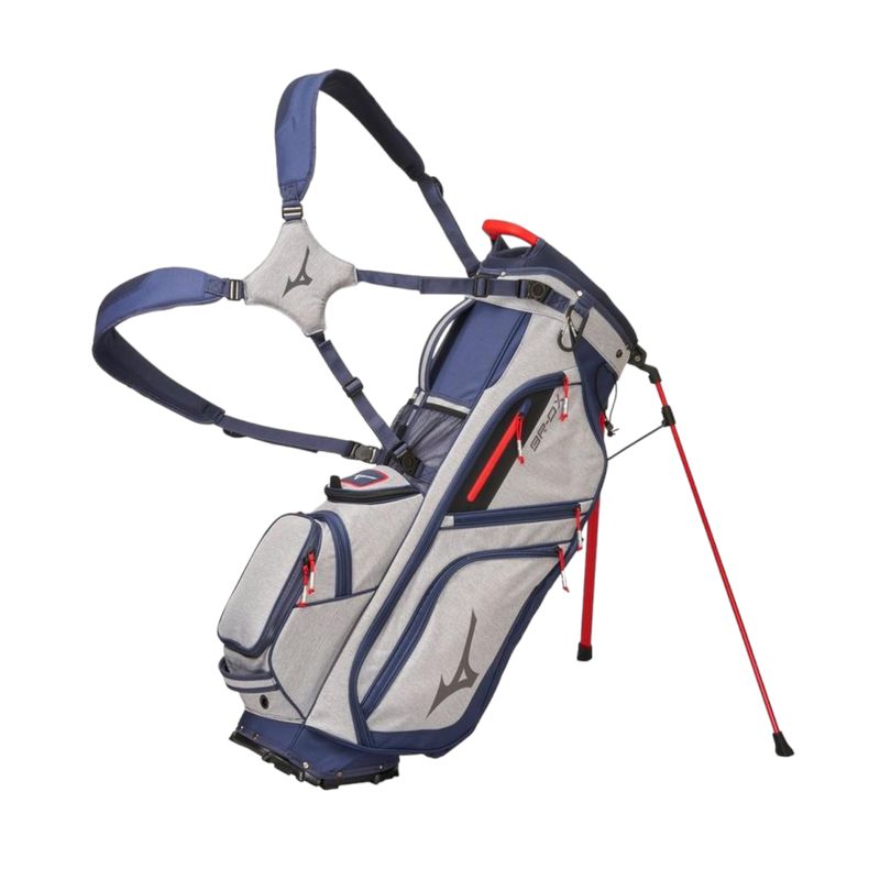 MIZUNO BR-DX 14 WAY HYBRID STAND BAG - HEATHER GRAY/NAVY