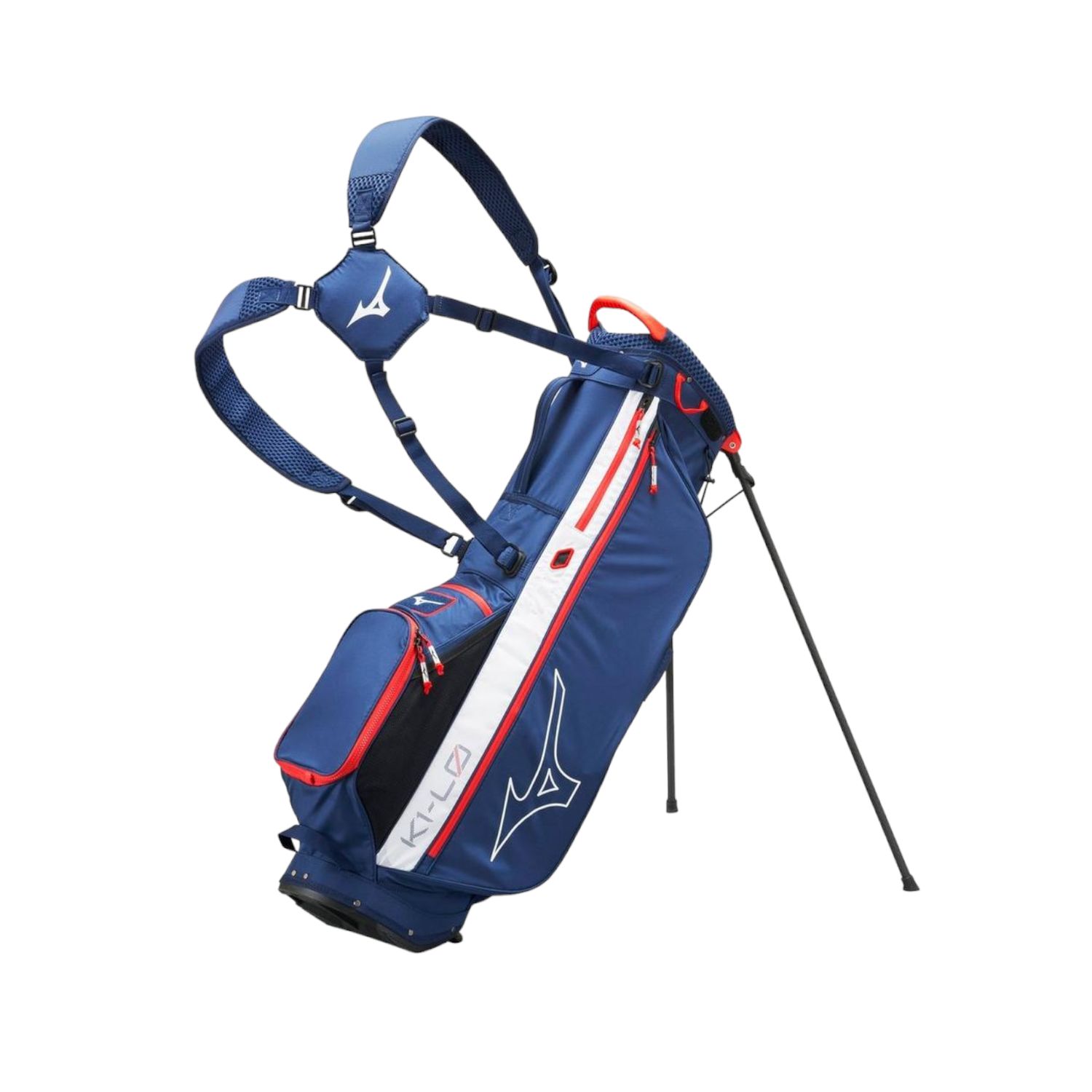 MIZUNO K1-L0 LIGHTWEIGHT STAND BAG NAVY RED