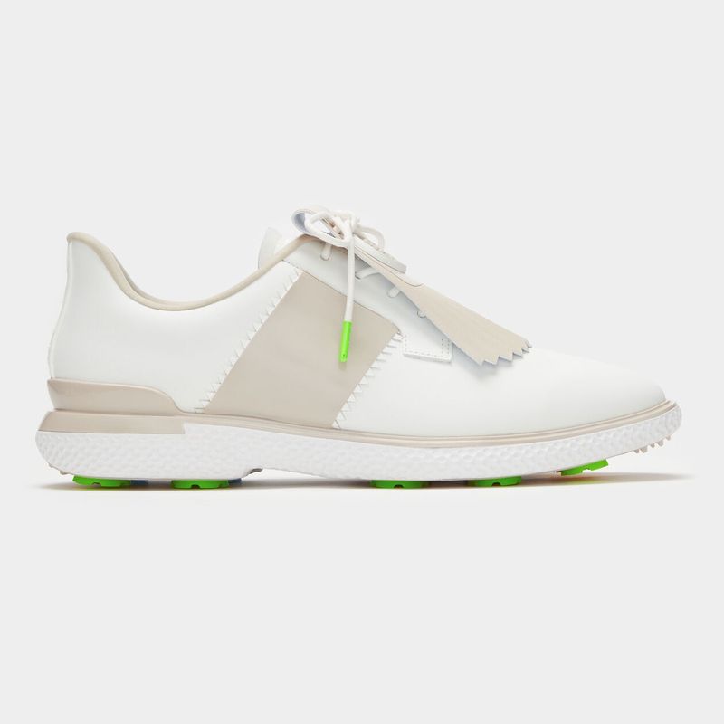 G/FORE WOMENS GALLIVAN2R SIDE STRIPE KILTIE GOLF SHOE SEA STONE