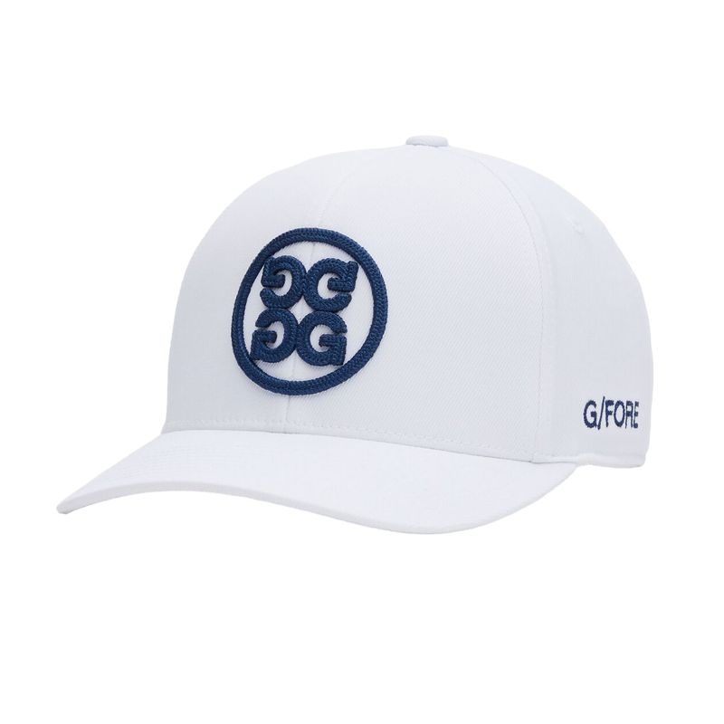 G/FORE CIRCLE G&#39;S STRETCH TWILL SNAPBACK HAT SNOW