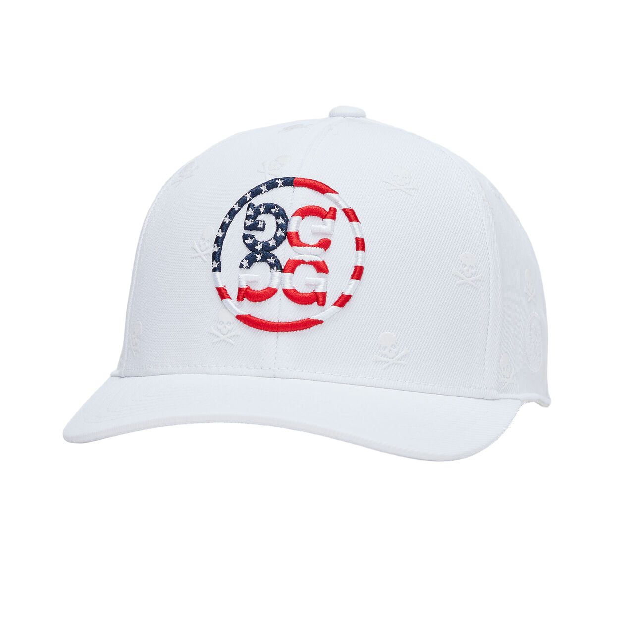 G/FORE SKULLS &amp; STRIPES STRETCH TWILL SNAPBACK HAT SNOW