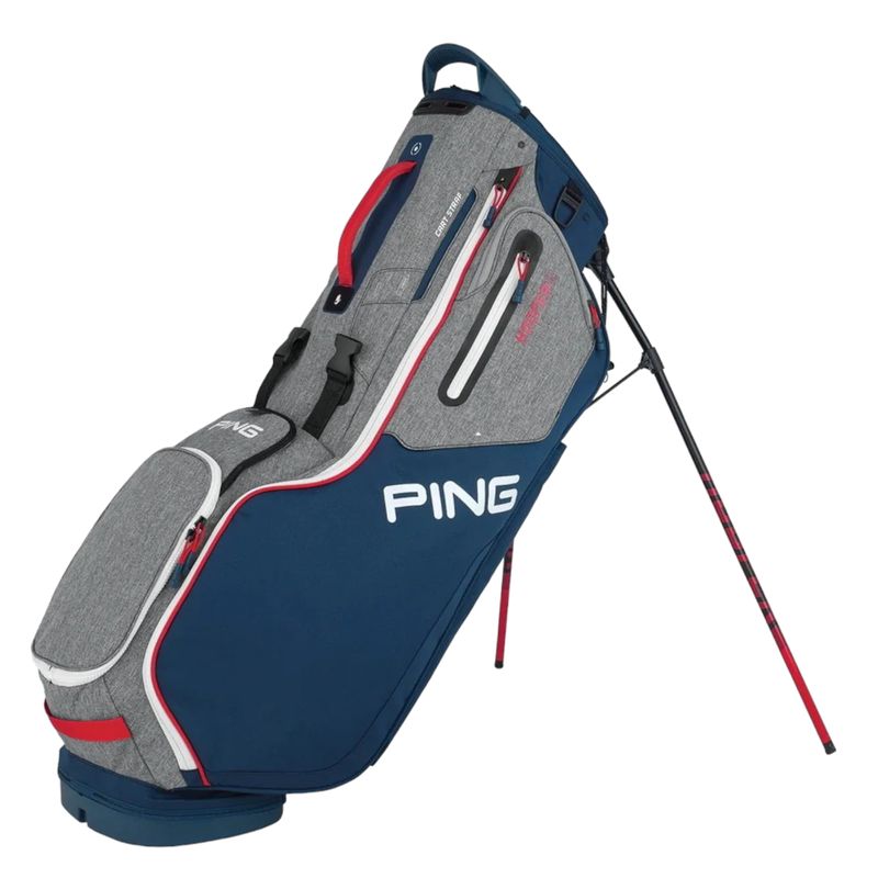 PING HOOFER 14 STAND BAG HEATHER GREY/NAVY/SCARLET