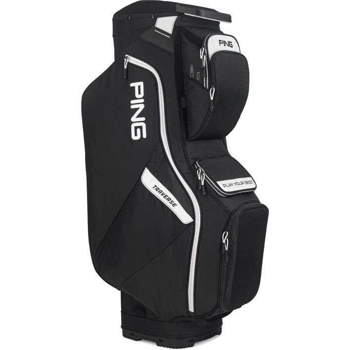 PING TRAVERSE GOLF BAG BLACK/WHITE