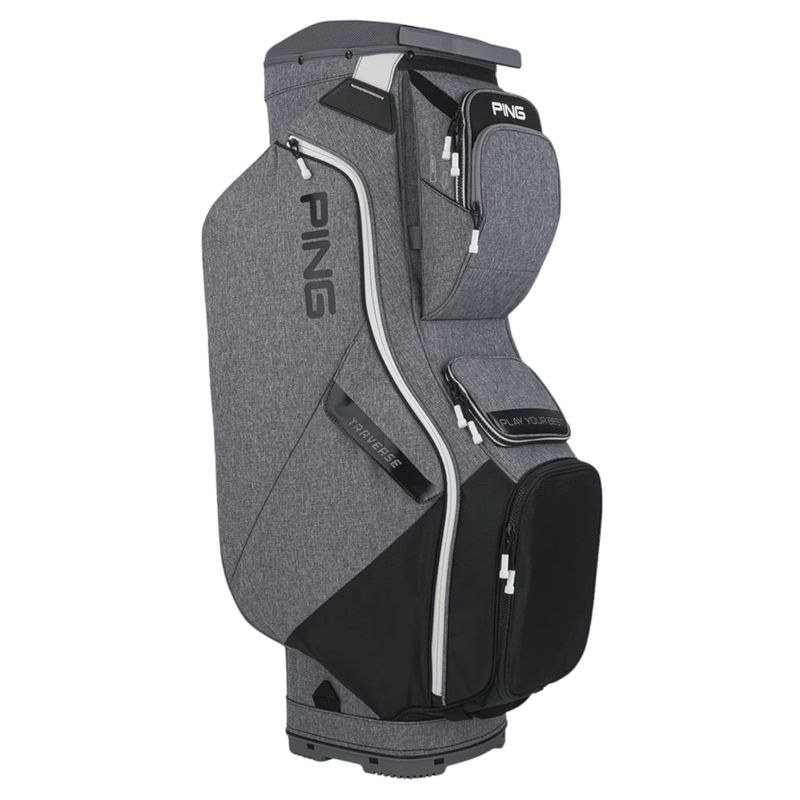 PING TRAVERSE GOLF BAG HEATHER GRAY/BLACK/WHITE