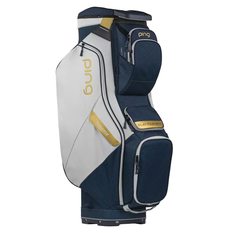 PING WOMEN&#39;S TRAVERSE GOLF BAG NAVYGREY/GOLD