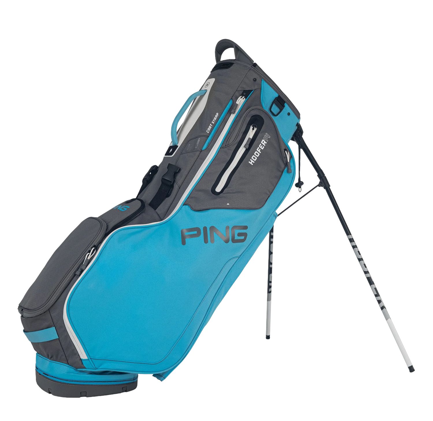 PING HOOFER 14 STAND BAG BRIGHT BLUE/DARK GREY/WHITE