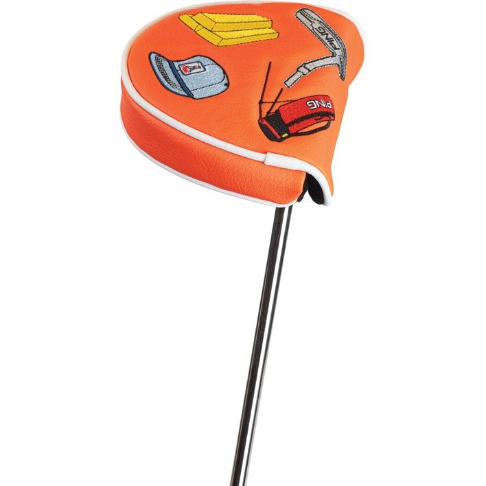 PING DECAL MALLET PUTTER HEADCOVER ORANGE