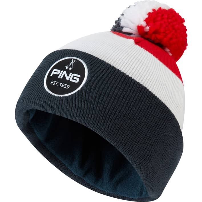 PING ERSKINE BOBBLE BEANIE NAVY/MULTI