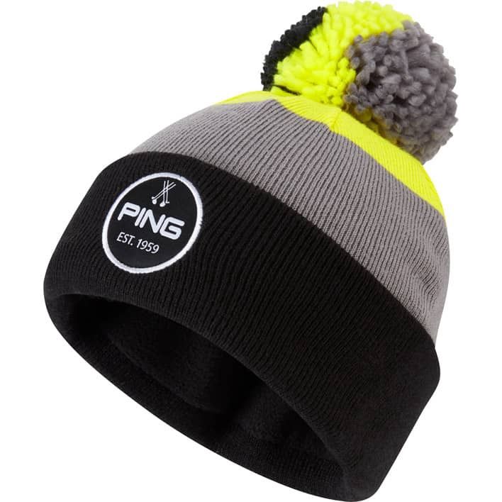 PING ERSKINE BOBBLE BEANIE BLACK/MULTI
