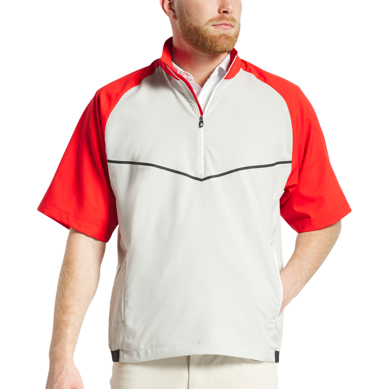 FOOTJOY ZEPHYR SS WINDSHIRT RED/SILVER