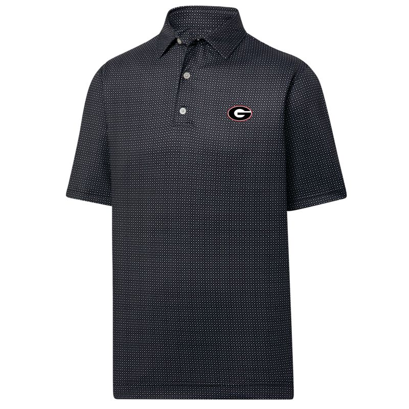 FOOTJOY UGA GEO DOT PRINT POLO BLACK/GREY/WHITE