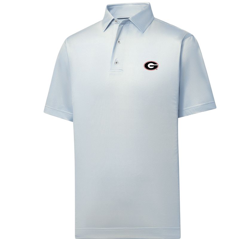 FOOTJOY UGA TONAL DOT PRINT POLO WHITE