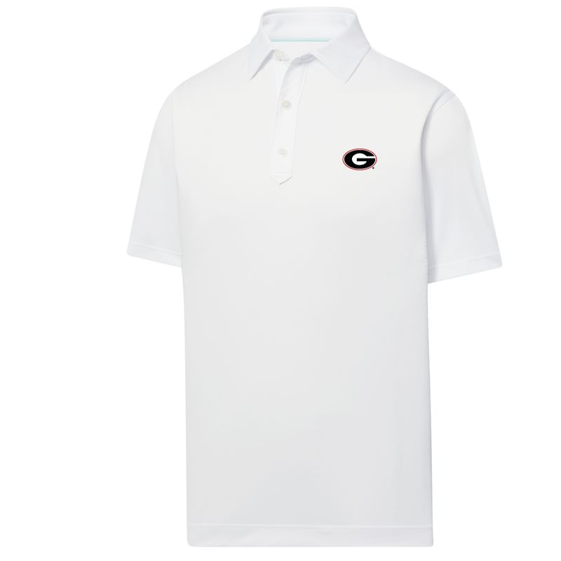 FOOTJOY UGA SOLID LISLE TF POLO WHITE