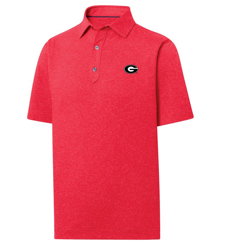 FOOTJOY UGA SOLID LISLE TF POLO HEATHER RED