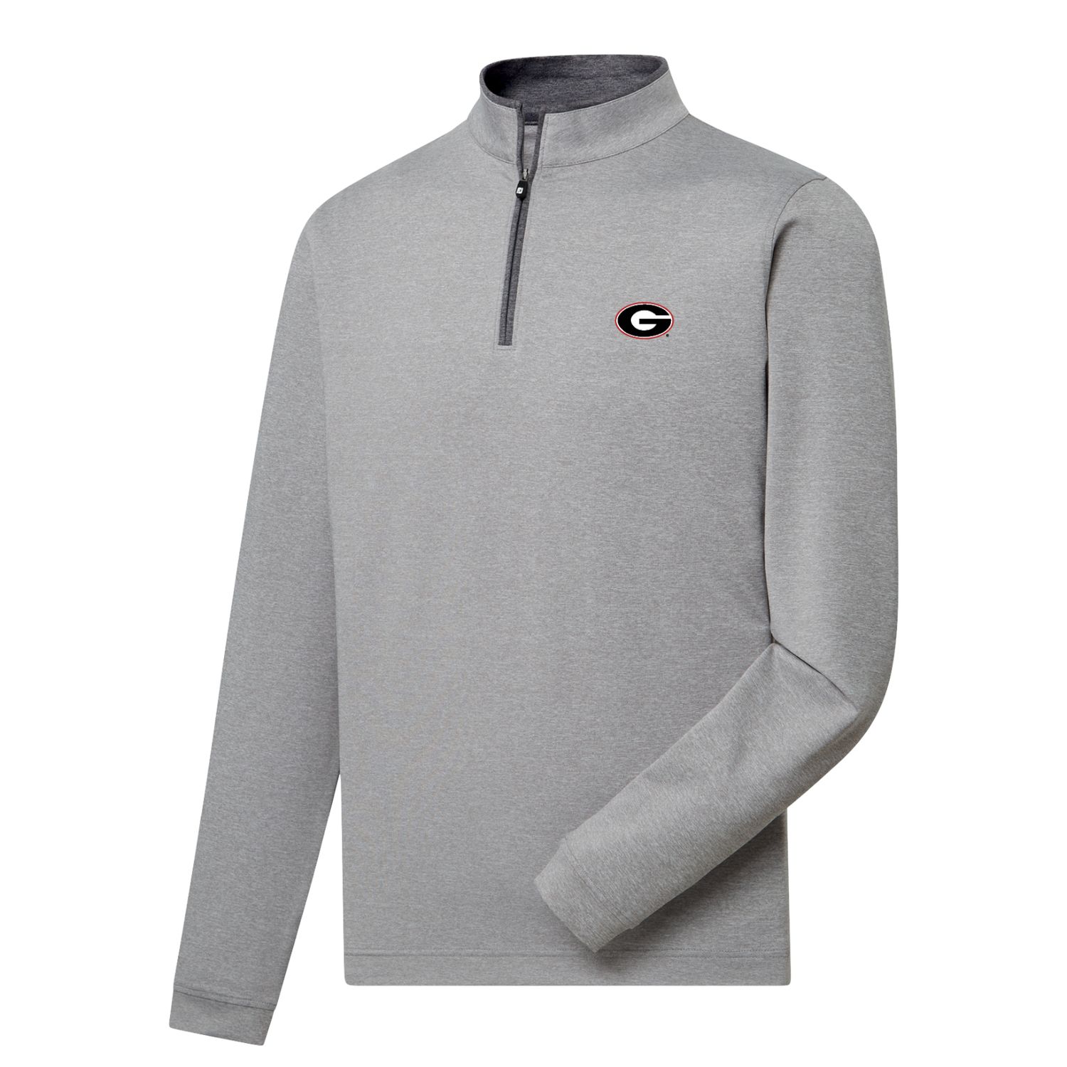 FOOTJOY UGA LIGHTWEIGHT MIDLAYER WITH TRIM HEATHER GREY