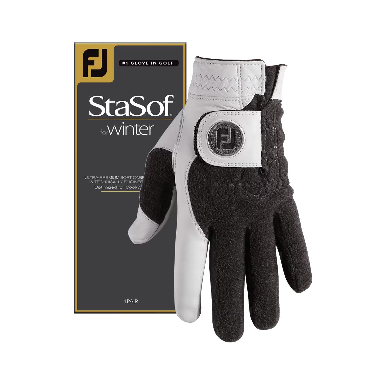 FOOTJOY STASOF WINTER GLOVE PAIR PEARL/GREY