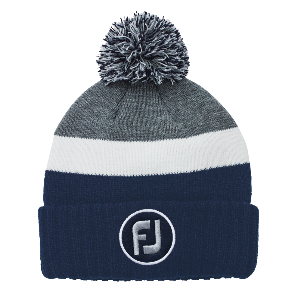 FOOTJOY POM POM KNIT HAT NAVY
