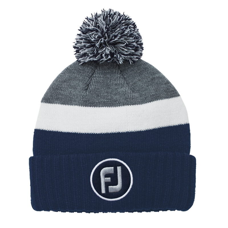 FOOTJOY POM POM KNIT HAT NAVY