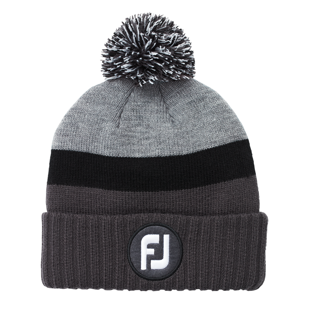 FOOTJOY POM POM KNIT HAT CHARCOAL