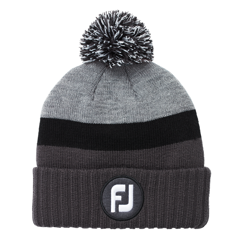 FOOTJOY POM POM KNIT HAT CHARCOAL