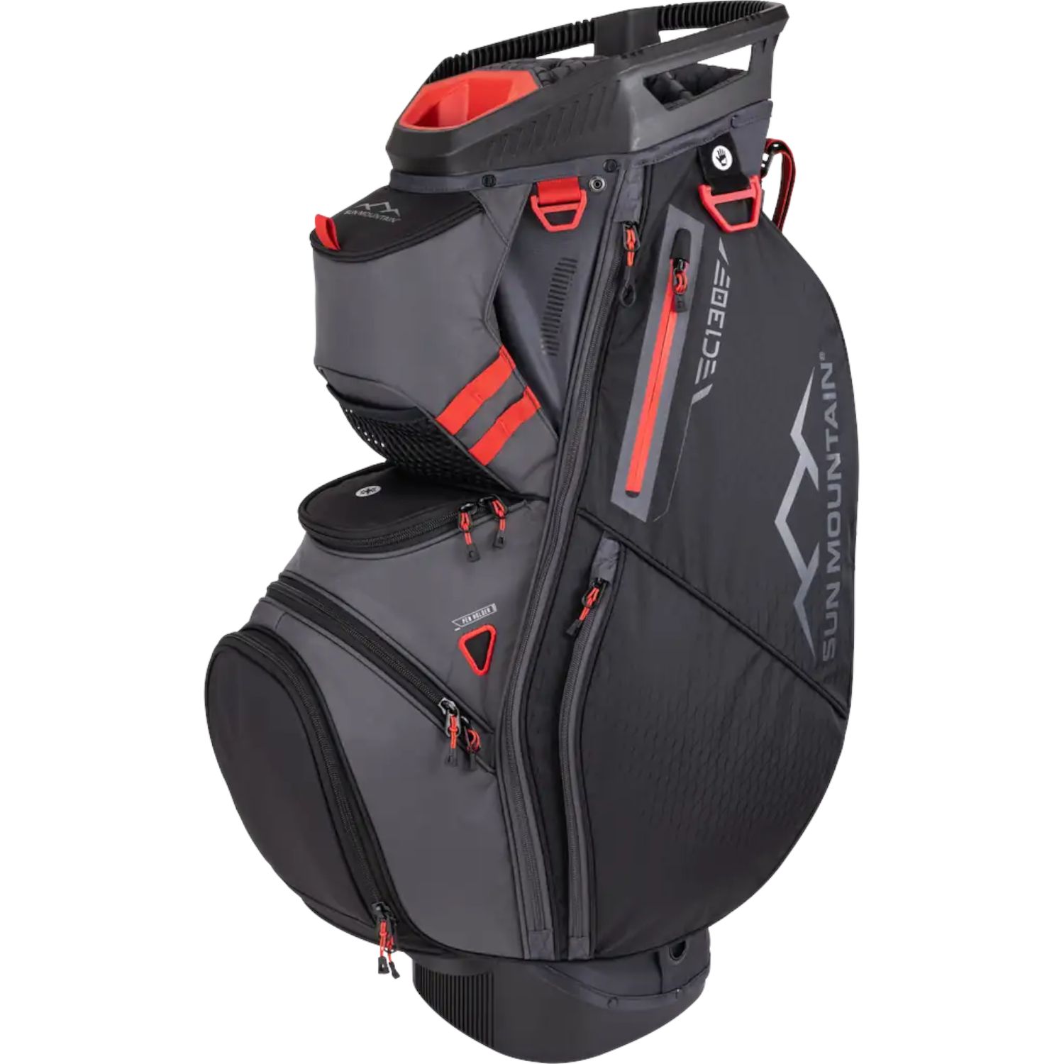 SUN MOUNTAIN C-130 CART BAG STEEL/BLACK/RED