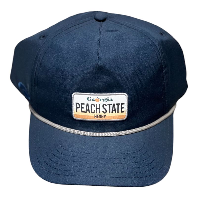 PEACH STATE GOLF LICENSE PLATE HAT NAVY
