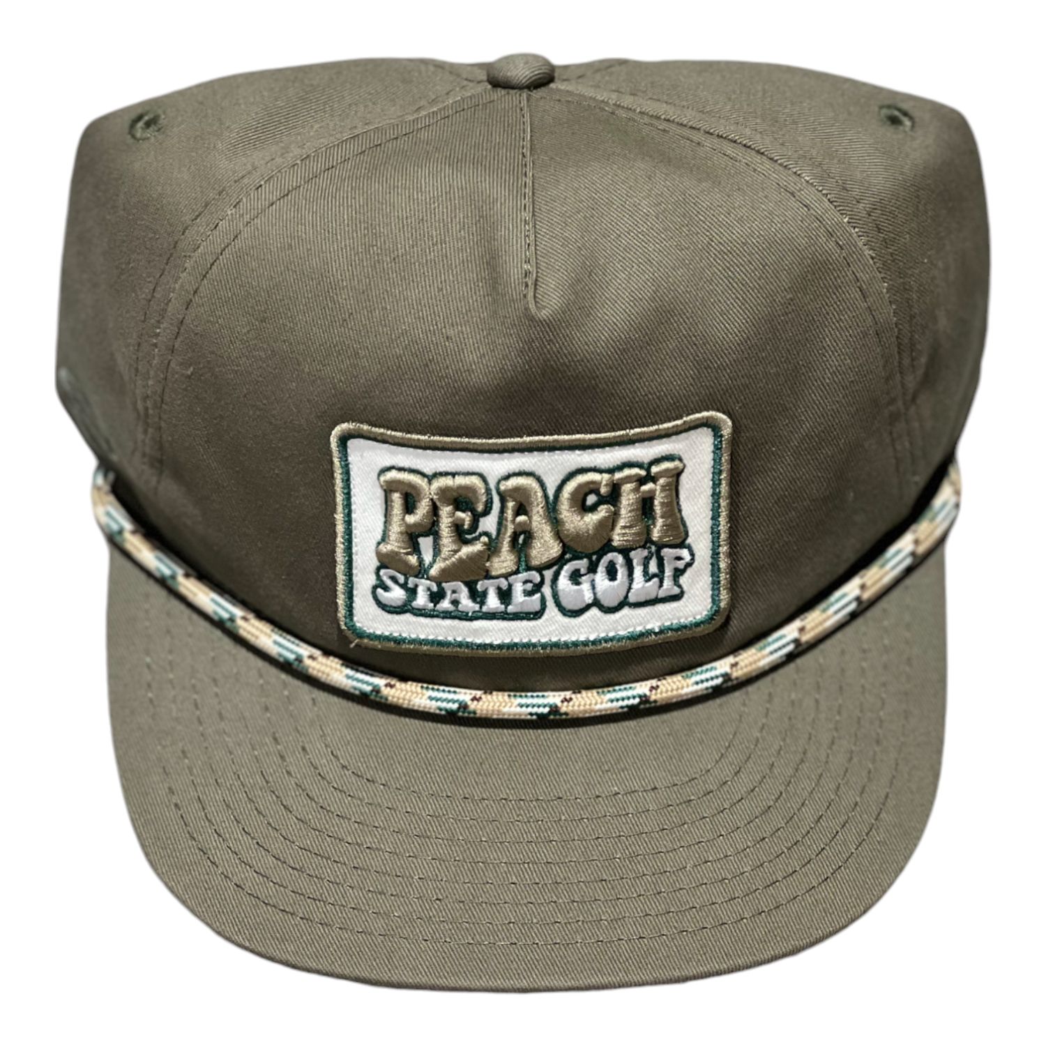 PEACH STATE GOLF FLOW ROPE HAT OLIVE