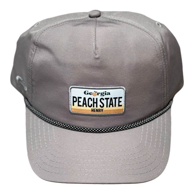 PEACH STATE GOLF LICENSE PLATE HAT GREY