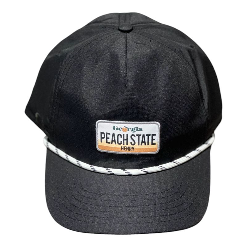 PEACH STATE GOLF LICENSE PLATE HAT BLACK