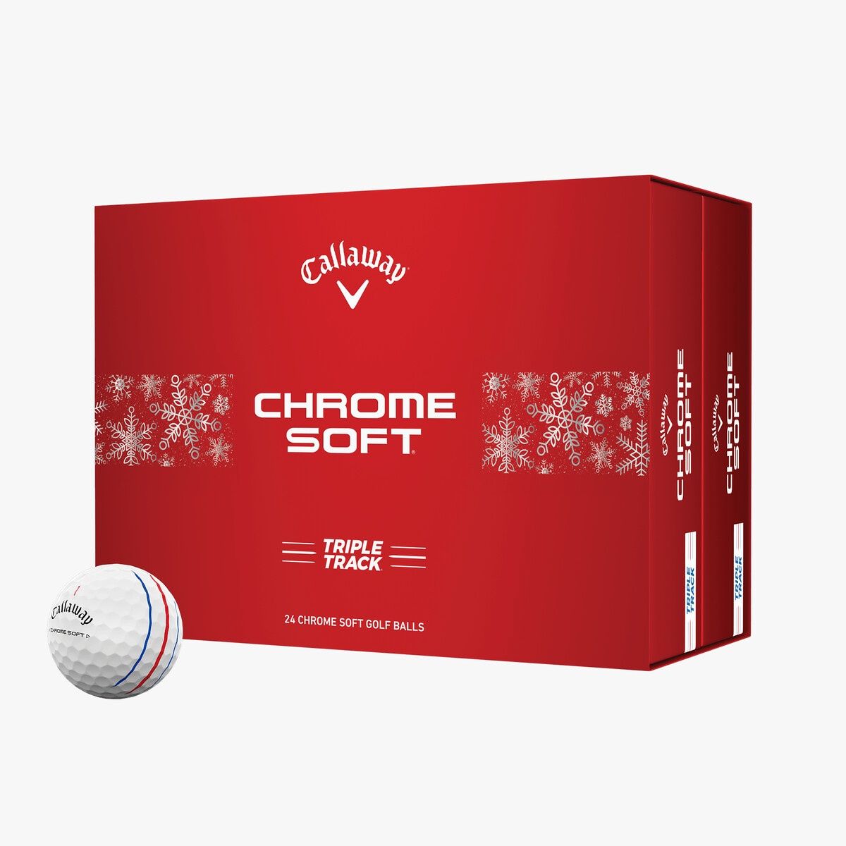 CALLAWAY CHROME SOFT HOLIDAY DOUBLE DOZEN TRIPLE TRACK GOLF BALLS