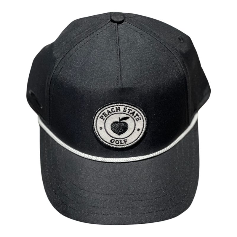 PEACH STATE GOLF CIRCLE PATCH ROPE HAT BLACK