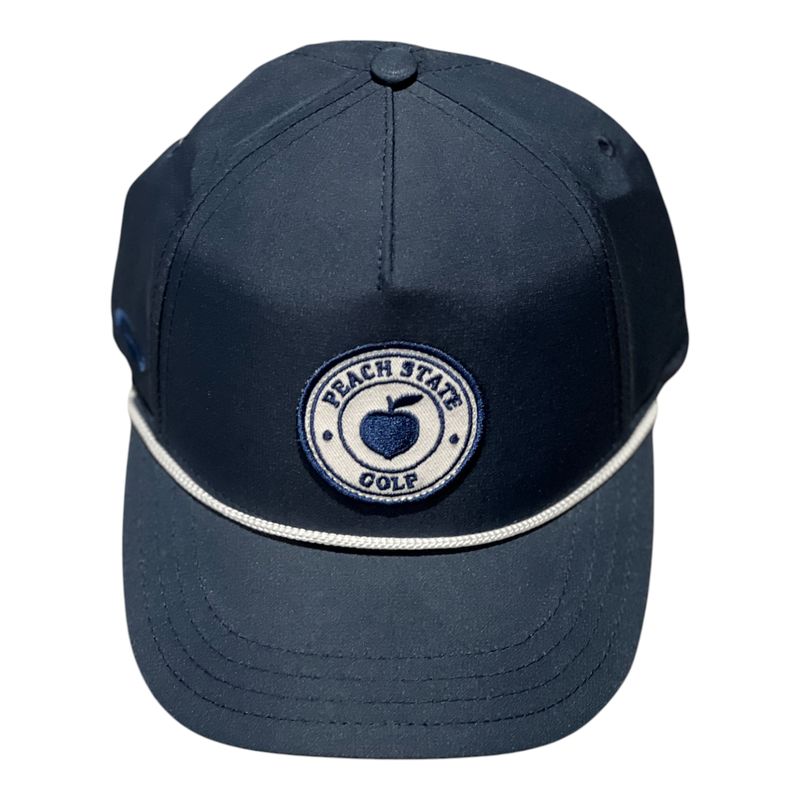 PEACH STATE GOLF CIRCLE PATCH ROPE HAT NAVY
