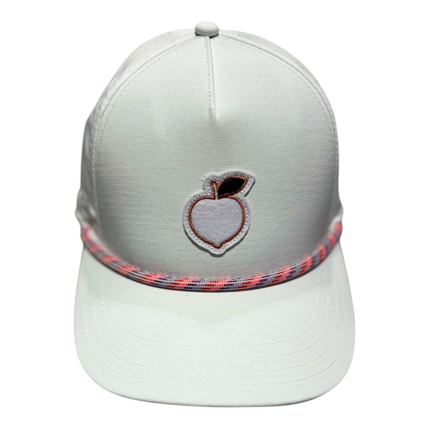 PEACH STATE GOLF FELT ROPE HAT WHITE/PINK MULTI