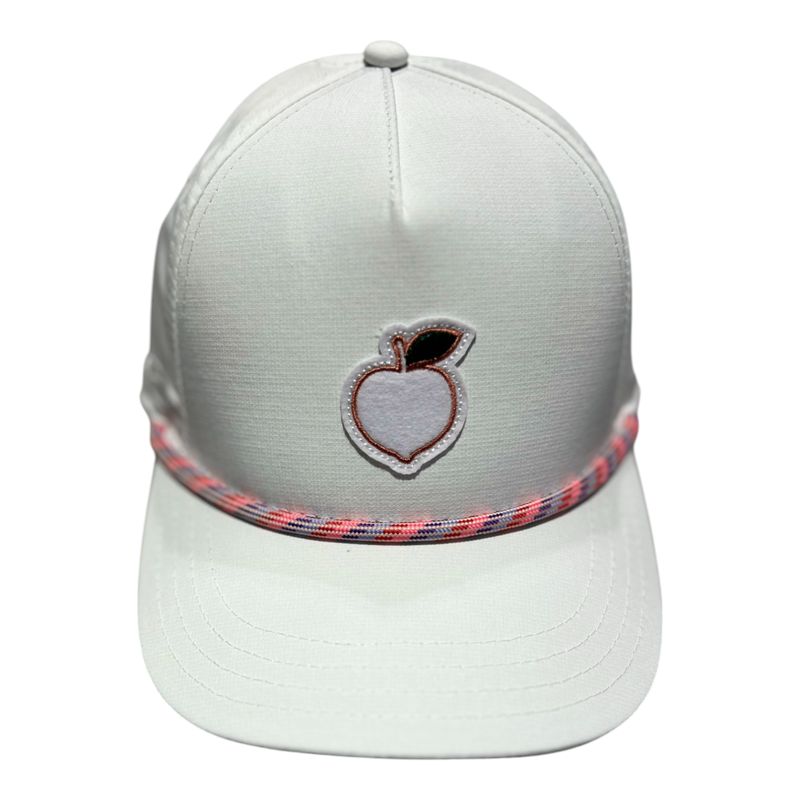 PEACH STATE GOLF FELT ROPE HAT WHITE/PINK MULTI