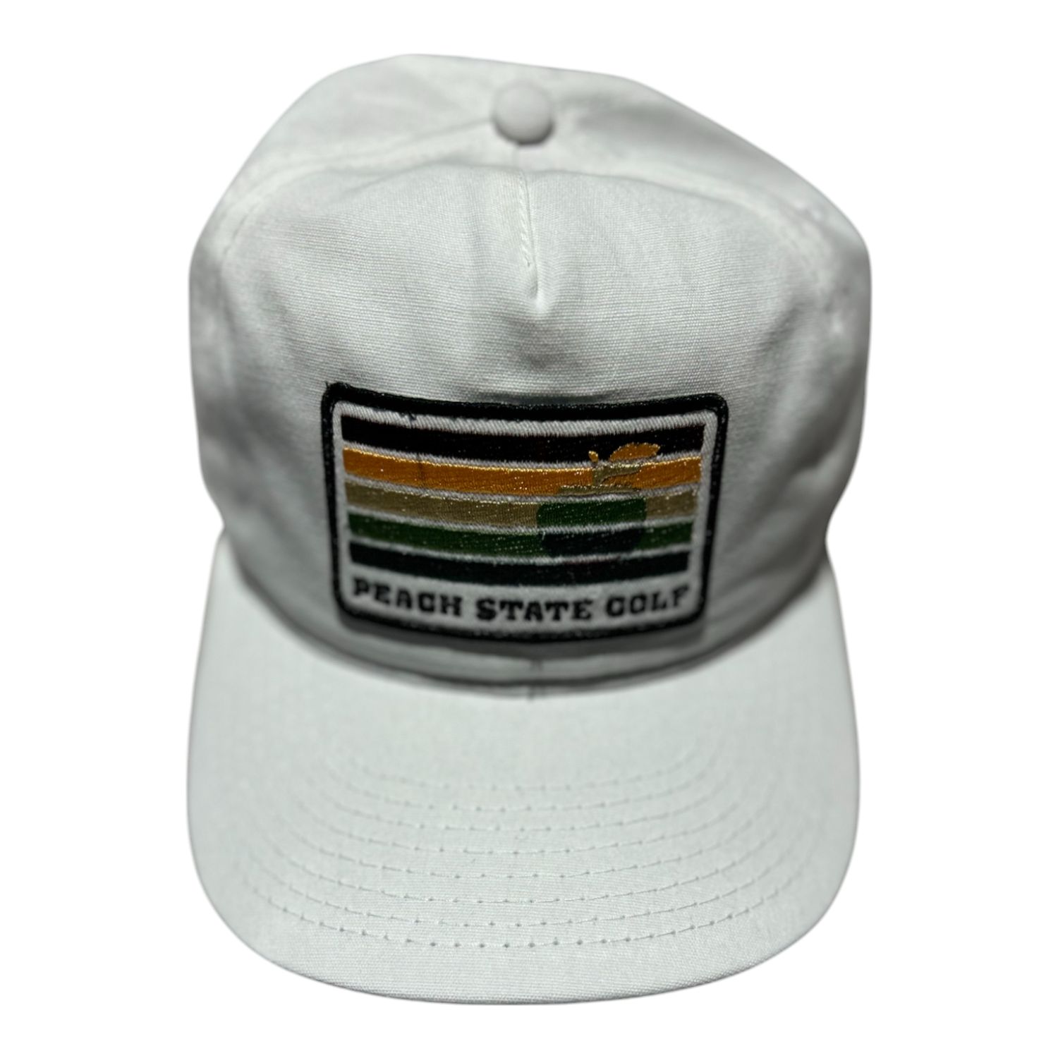 PEACH STATE GOLF RECTANGLE PATCH HAT WHITE