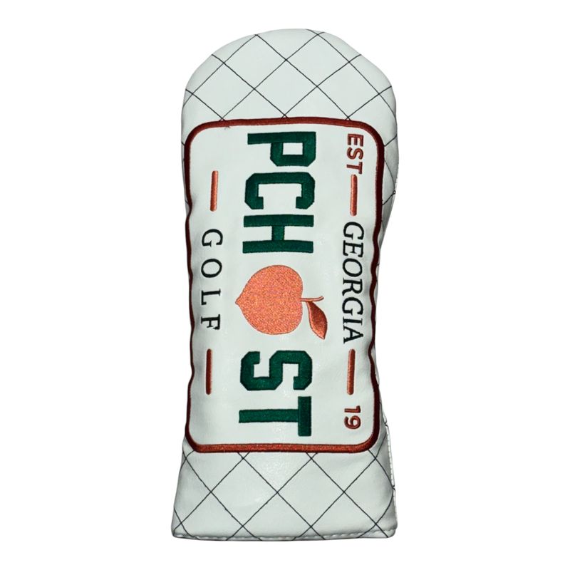 PEACH STATE GOLF X BETTINARDI LICENSE PLATE DRIVER HEADCOVER WHITE