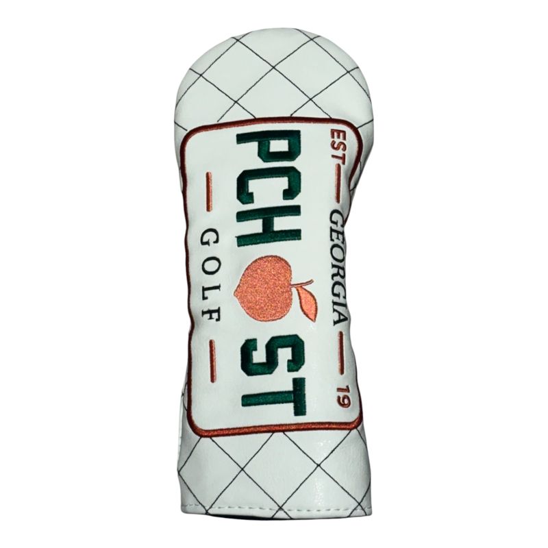 PEACH STATE GOLF X BETTINARDI LICENSE PLATE FAIRWAY HEADCOVER WHITE