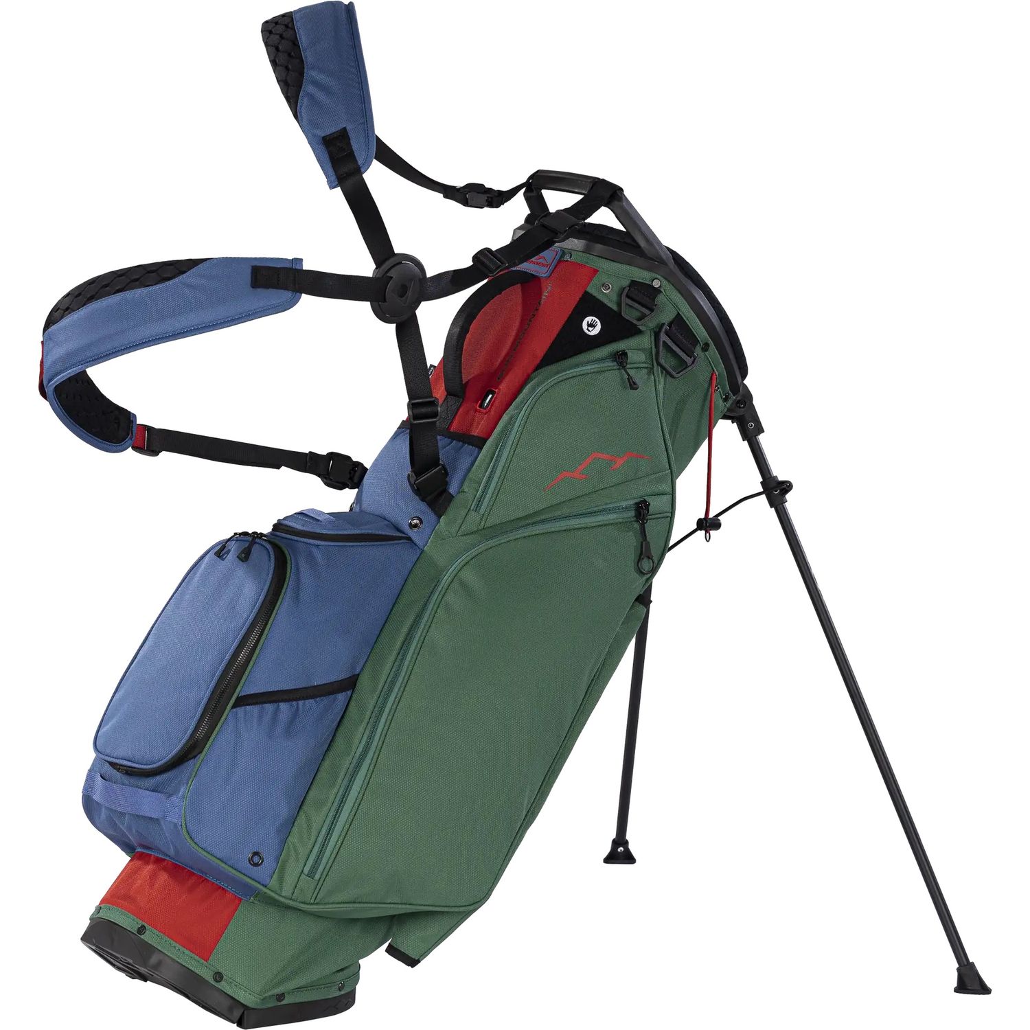 SUN MOUNTAIN E 3.5 14 WAY STAND BAG FOREST/NAVY/RED