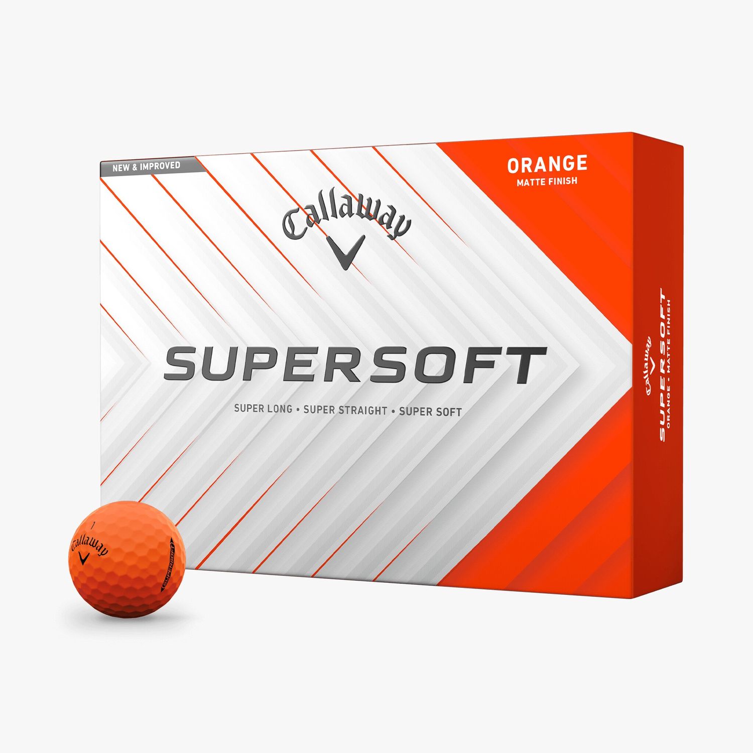 CALLAWAY SUPERSOFT MATTE ORANGE GOLF BALL 2025