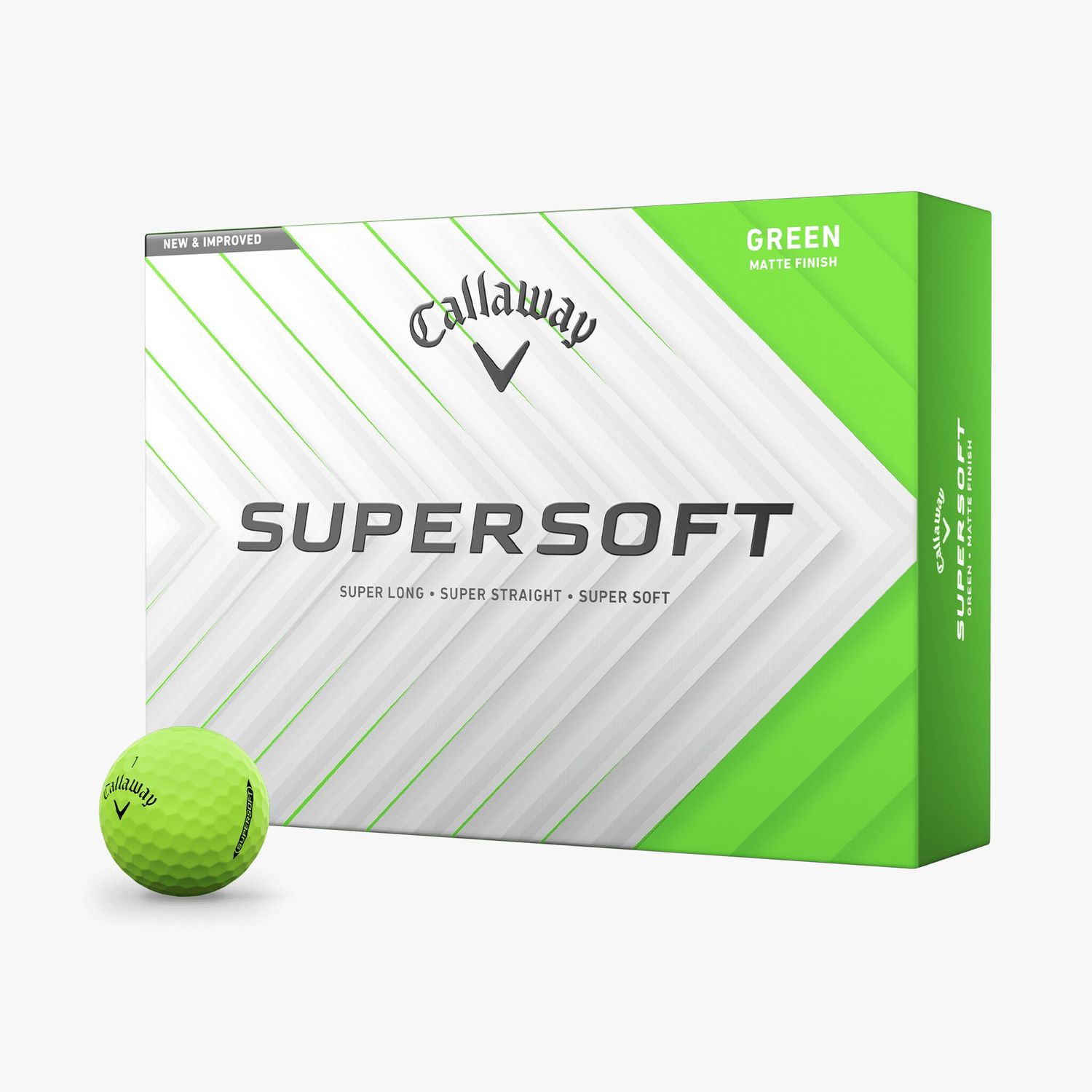 CALLAWAY SUPERSOFT MATTE GREEN GOLF BALL 2025