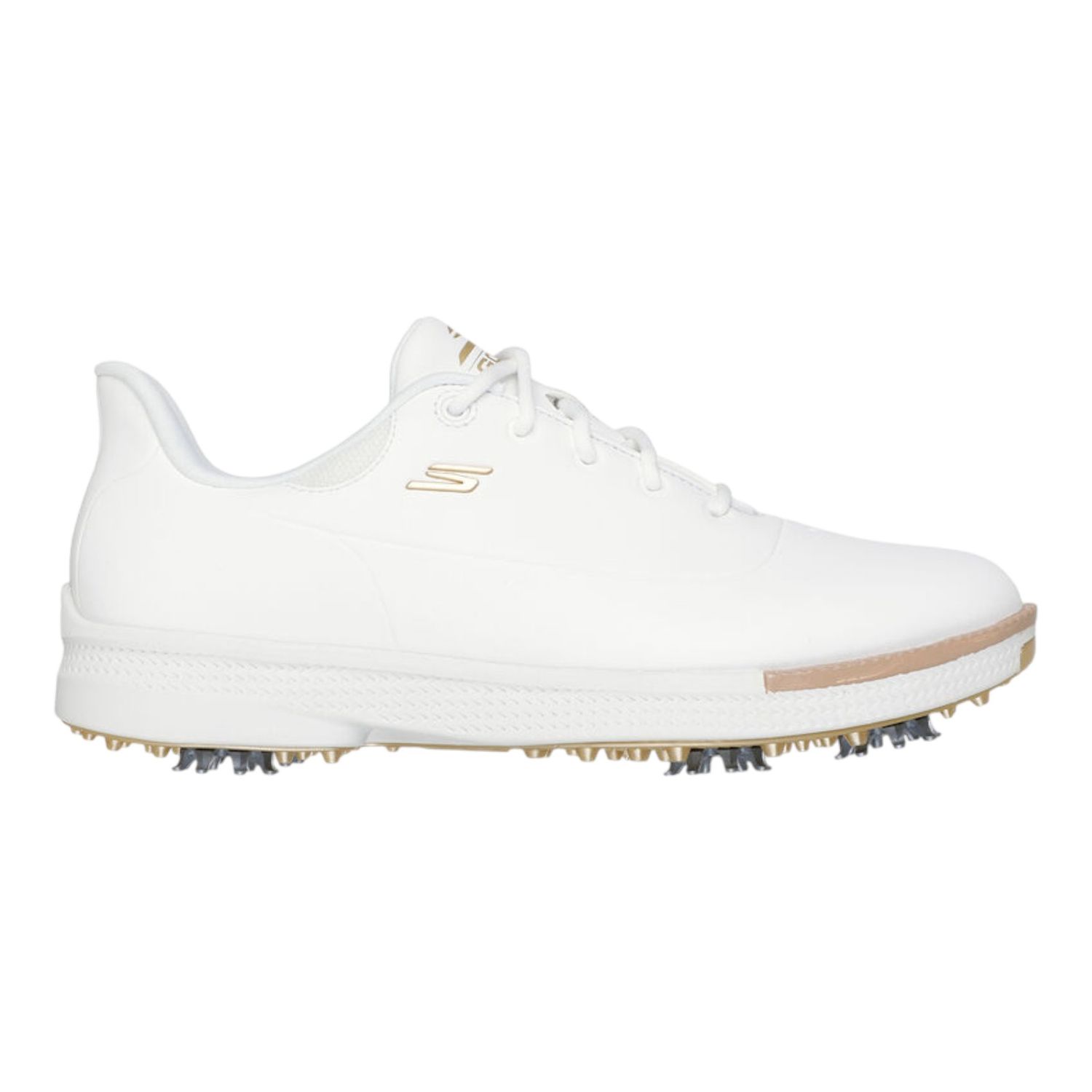 SKECHERS WOMENS GO GOLF JASMINE 2 WHITE/GOLD