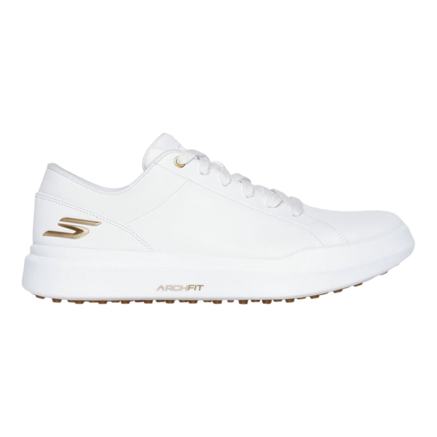 SKECHERS WOMENS GO GOLF DRIVE 6 WHITE/GOLD