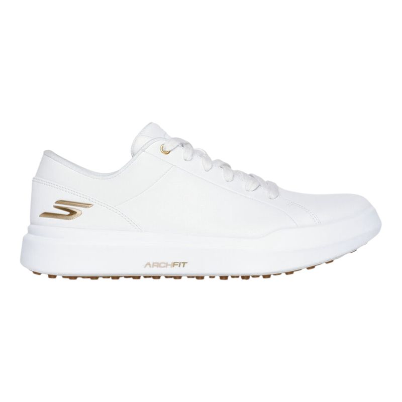 SKECHERS WOMENS GO GOLF DRIVE 6 WHITE/GOLD