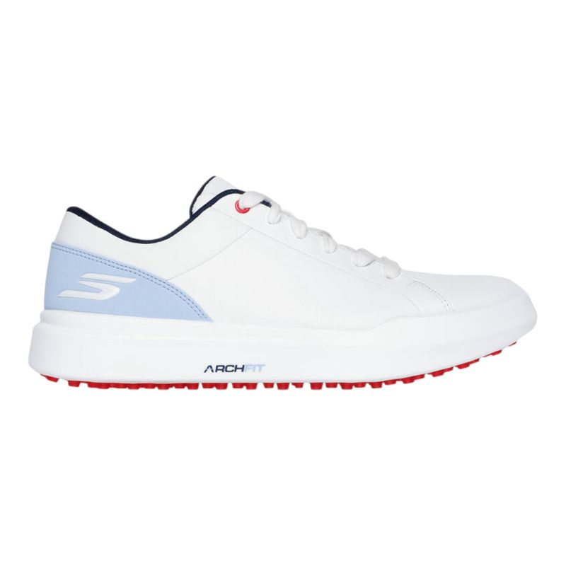 SKECHERS WOMENS GO GOLF DRIVE 6 WHITE/LIGHT BLUE