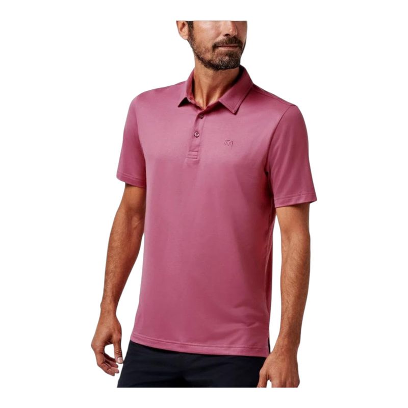 TRAVISMATHEW FEATHERWEIGHT PERFORMANCE POLO ROSE WINE