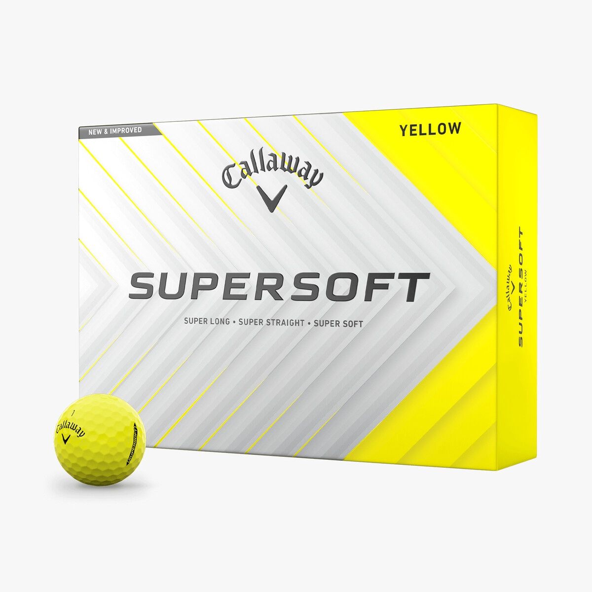 CALLAWAY SUPERSOFT YELLOW GOLF BALL 2025