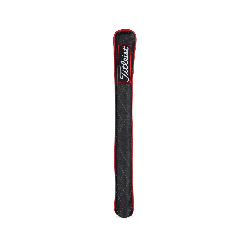 TITLEIST LEATHER ALIGNMNET STICK HEADCOVER JET BLACK